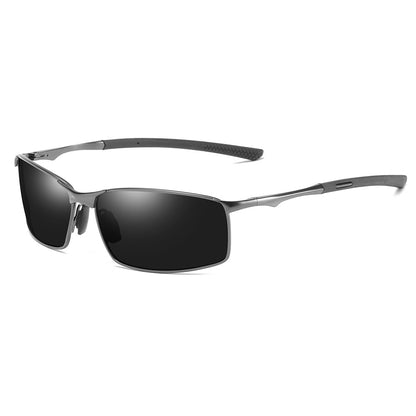 Muške sunčane naočare Techsuit 559, polarizovane, UV zaštita, crno-srebrne