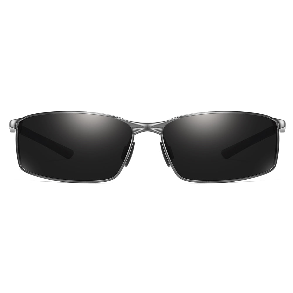 Muške sunčane naočare Techsuit 559, polarizovane, UV zaštita, crno-srebrne