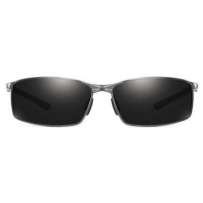 Muške sunčane naočare Techsuit 559, polarizovane, UV zaštita, crno-srebrne