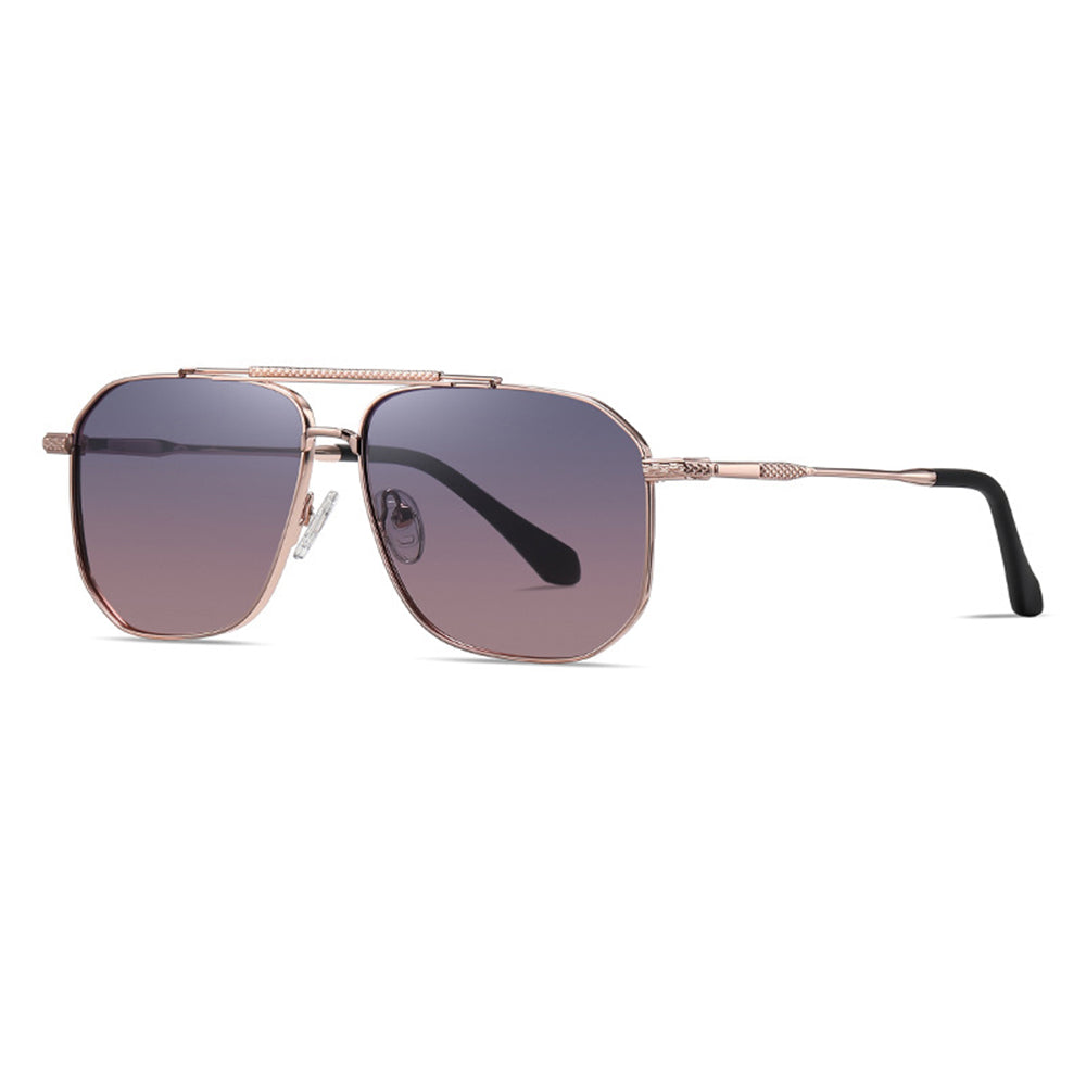 Muške naočare za sunce Techsuit 8538, polarizovane, UV zaštita, roze zlatne ljubičaste
