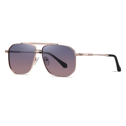 Muške naočare za sunce Techsuit 8538, polarizovane, UV zaštita, roze zlatne ljubičaste