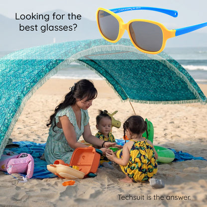 Naočare za sunce za bebe Techsuit 8192-C3, polarizovane, roze zelene