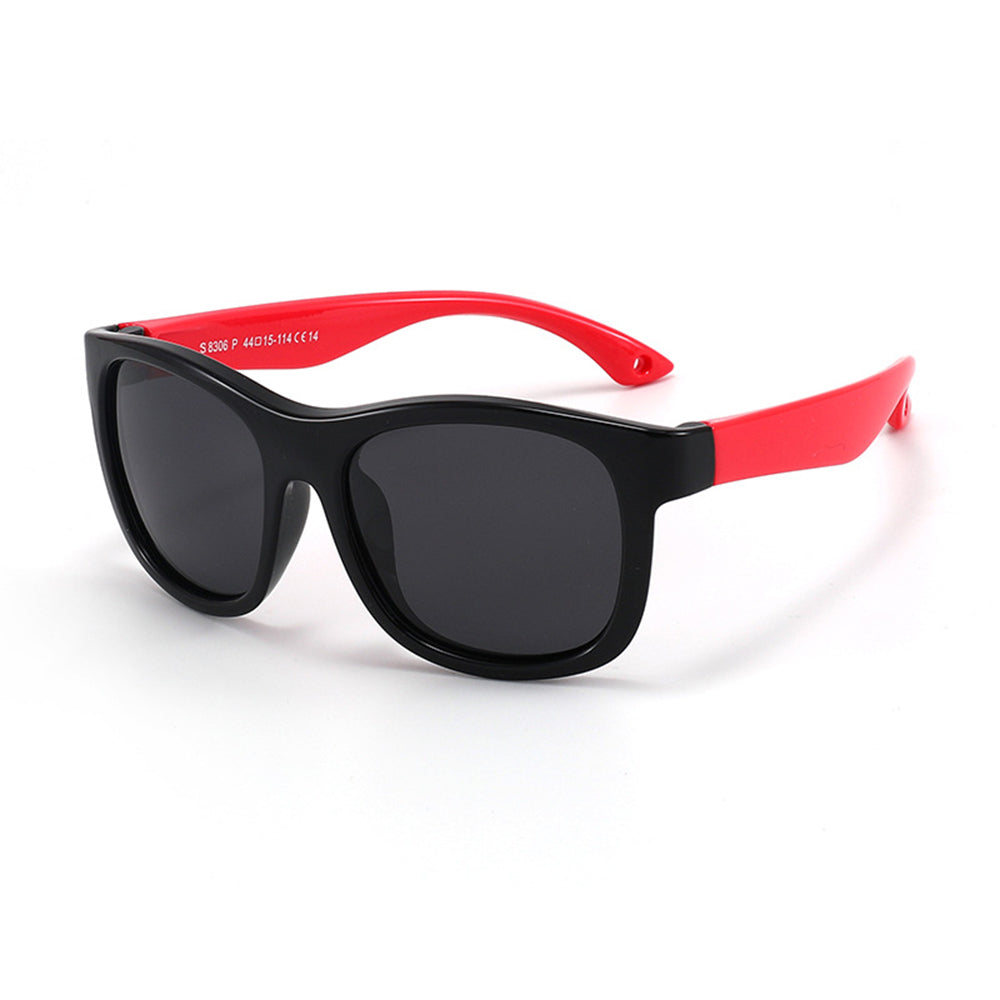Naočare za sunce za bebe Techsuit 8306-C14, polarizovane, crno-crvene