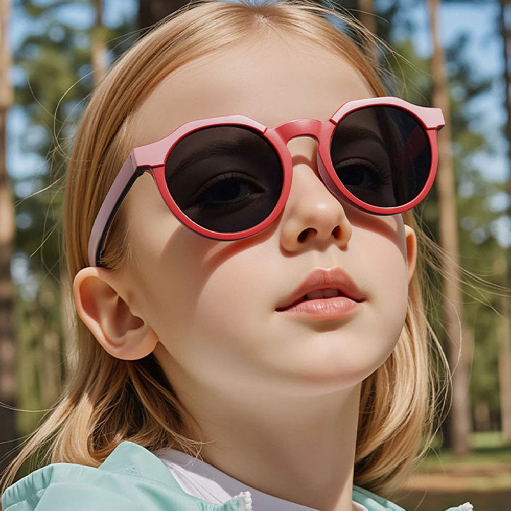 Dečije sunčane naočare Techsuit 601, polarizovane, UV zaštita, ljubičasto roze