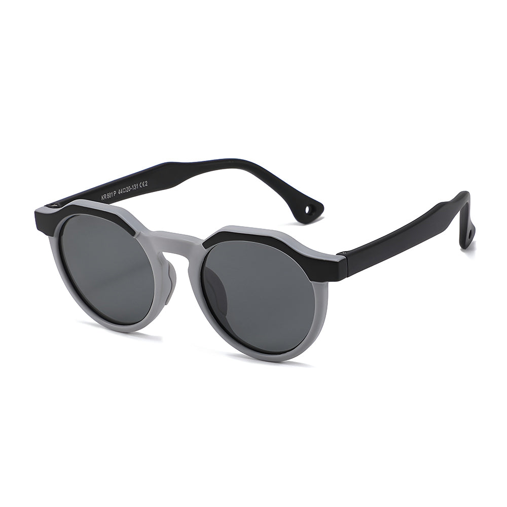 Dečije Sunčane Naočare Techsuit 601, Polarizovane, UV Zaštita, Crno Sive