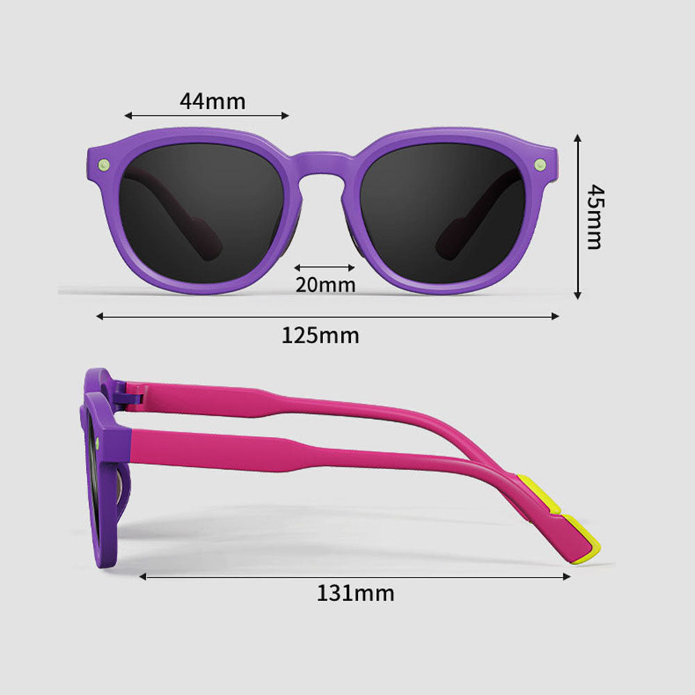 Dečije Sunčane Naočare Techsuit 616, Polarizovane, UV Zaštita, Ljubičasto Roze