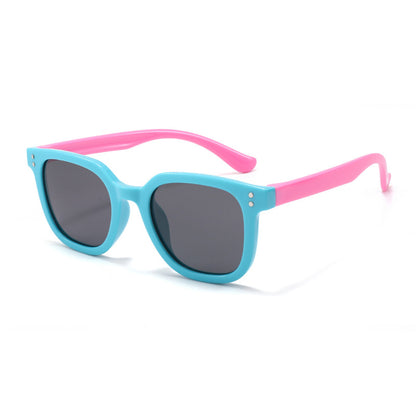 Dečije naočare za sunce Techsuit 8351-C27, polarizovane, plavo roze