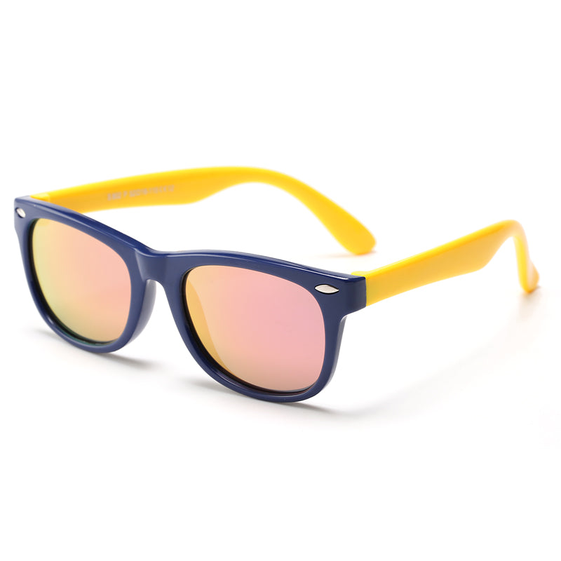 Dečije naočare za sunce Techsuit D802, polarizovane, UV zaštita, tamnoplave žute