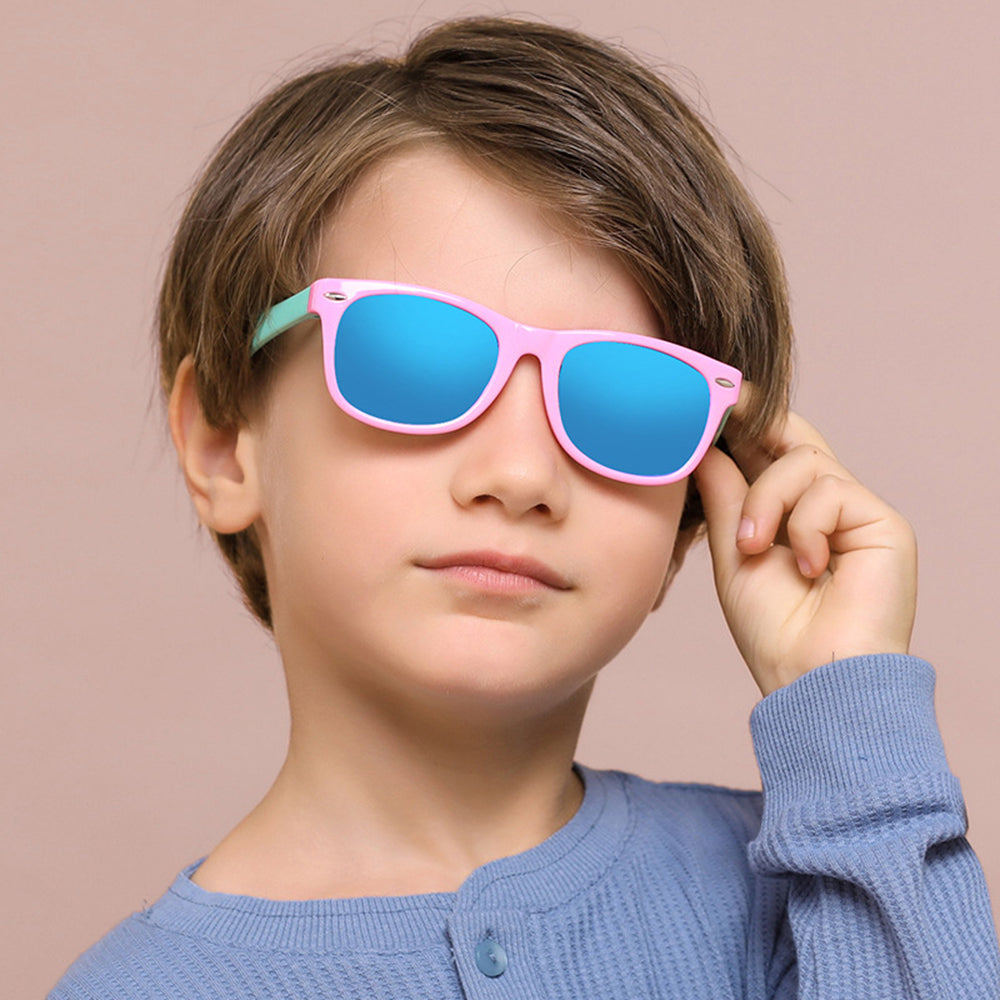 Dečije naočare za sunce Techsuit D802, polarizovane, UV zaštita, tamnoplave žute
