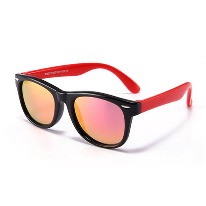 Dečije naočare za sunce Techsuit D802, polarizovane, UV zaštita, crno roze