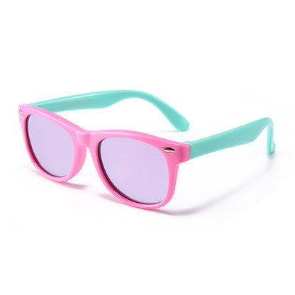 Dečije naočare za sunce Techsuit D802, polarizovane, UV zaštita, roze zelene