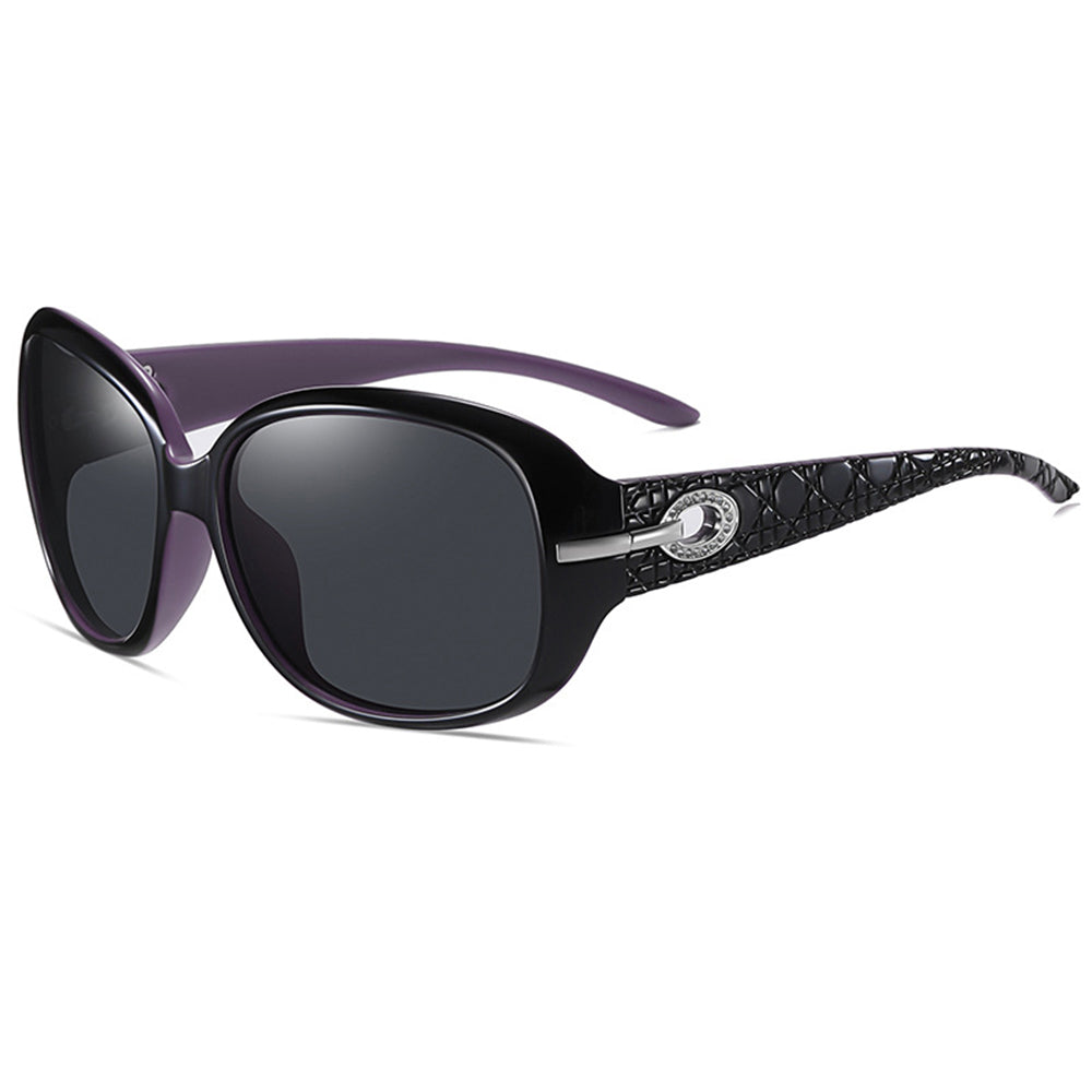Naočare za sunce za dame Techsuit 2012, polarizovane, UV zaštita, crne ljubičaste sive
