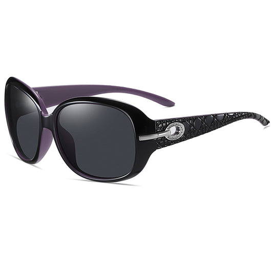 Naočare za sunce za dame Techsuit 2012, polarizovane, UV zaštita, crne ljubičaste sive