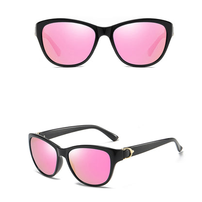 Naočare za sunce za dame Techsuit A572, polarizovane, UV zaštita, crno roze