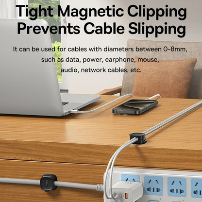 Organizator Kablova Baseus Lite Magnetic, Set 3 Komada, Beli B01331106211-00