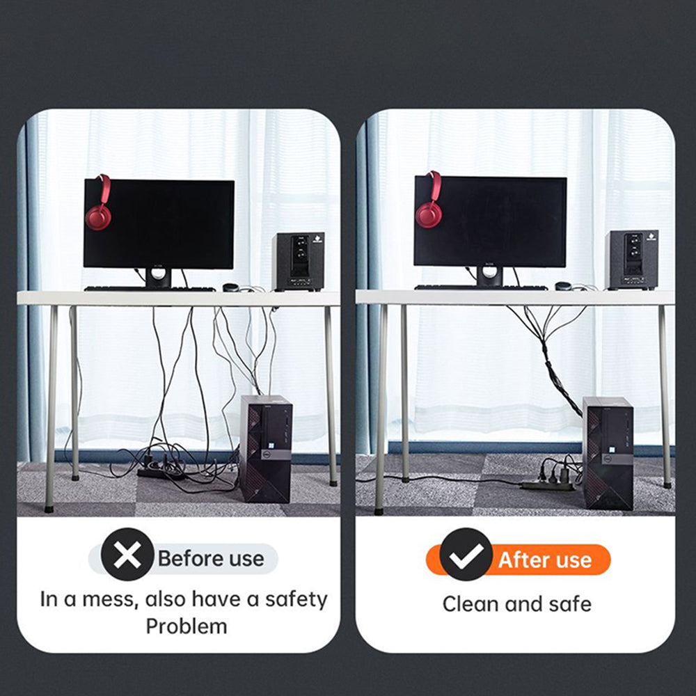 Organizator Kablova McDodo VS-0960 Belt, Velcro, 1m, Crni