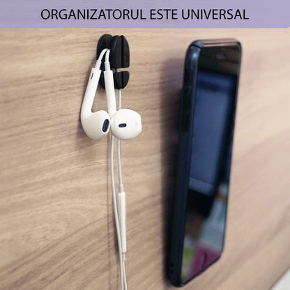 Organizator Kablova Ringke, Set 6 komada, Crna