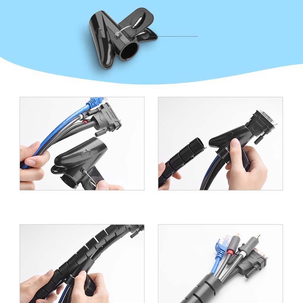 Organizator Kablova UGREEN LP121, 25mm, 1.5m, Crni