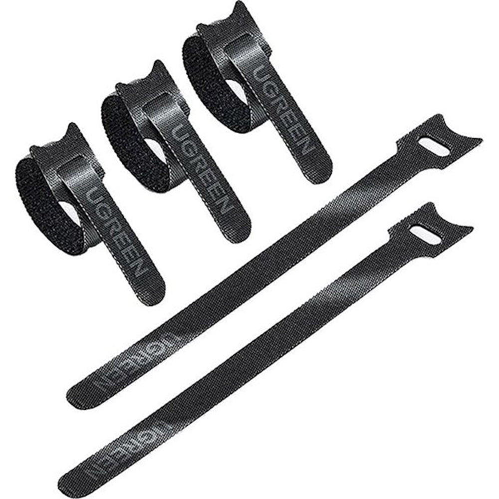 Organizator Kablova UGREEN LP401, Velcro, Set 3 Komada, Crni