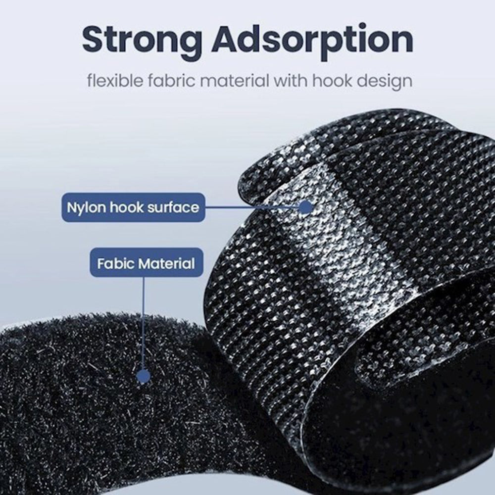 Organizator Kablova UGREEN LP401, Velcro, Set 3 Komada, Crni