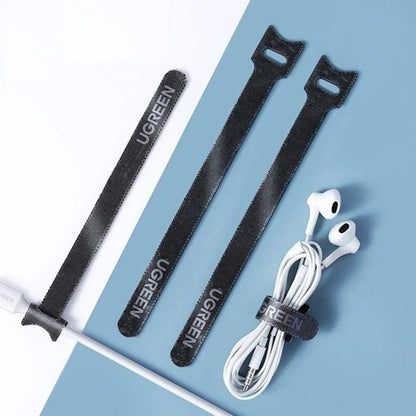 Organizator Kablova UGREEN LP401, Velcro, Set 3 Komada, Crni