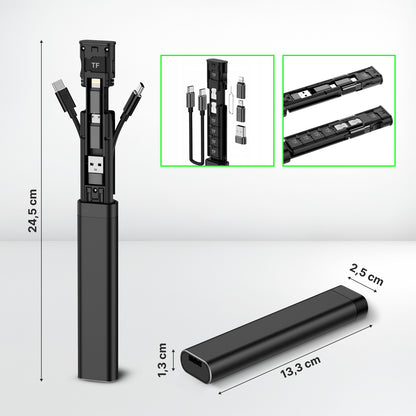 Organizator sa Priborima / Čitač Kartica Qualo QZS-P-01, Crni