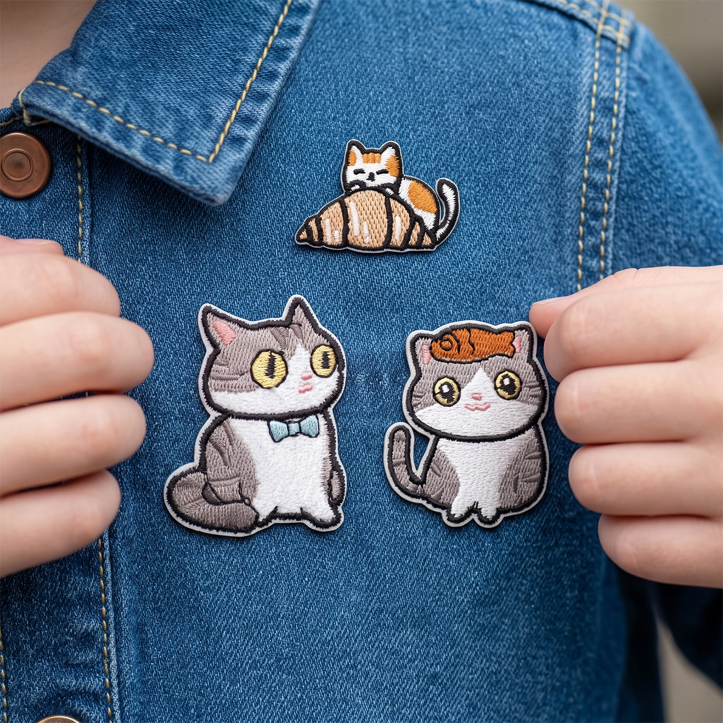 Patch / Tekstilna Zakrpa OEM Cat 1, Set 3 komada, Višebojno