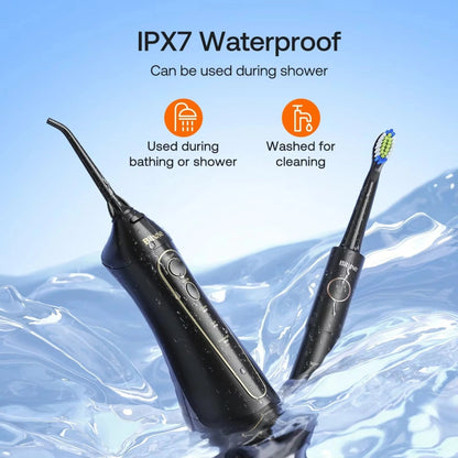 Električna četkica za zube i oralni irigator Bitvae E11 + F5020E, Crna