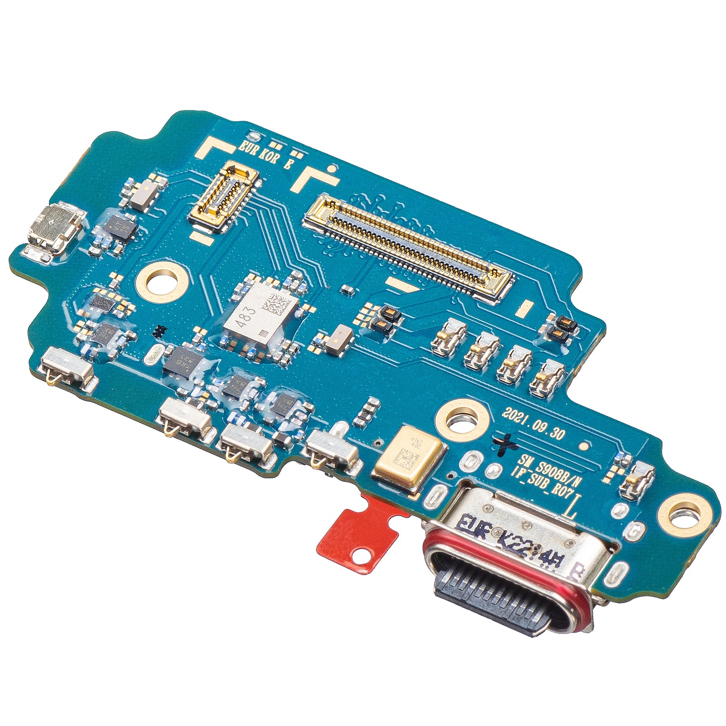 Ploča s konektorom za punjenje - Mikrofon - Modul čitača SIM kartice Samsung Galaxy S22 Ultra 5G S908, Service Pack GH96-14802A