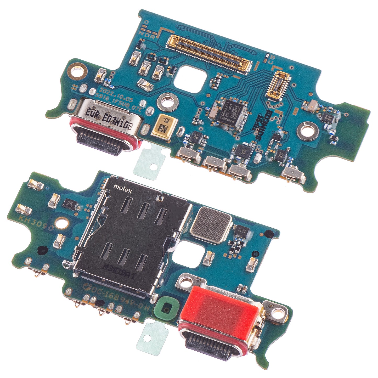 Ploča s konektorom za punjenje - Mikrofon - Modul čitača SIM kartice Samsung Galaxy S23+ S916, Servisni paket GH96-15620A