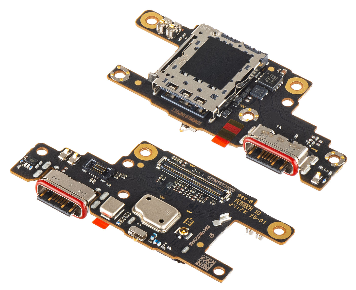 Ploča sa konektorom za punjenje - Mikrofon - Modul čitača SIM Xiaomi Poco F6, Service Pack 5600010N16T00