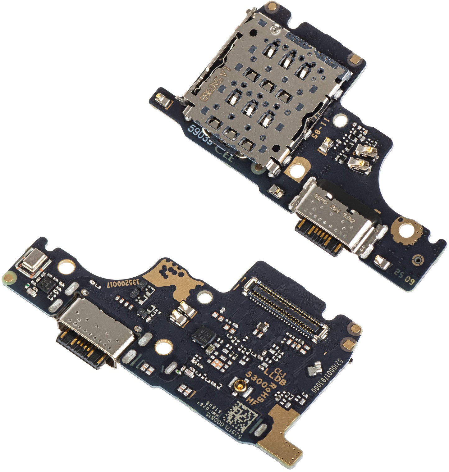 Ploča sa konektorom za punjenje - Mikrofon - Modul čitača SIM Xiaomi Poco M7 Pro 5G / Redmi Note 14 5G, Service Pack 56002100O1700