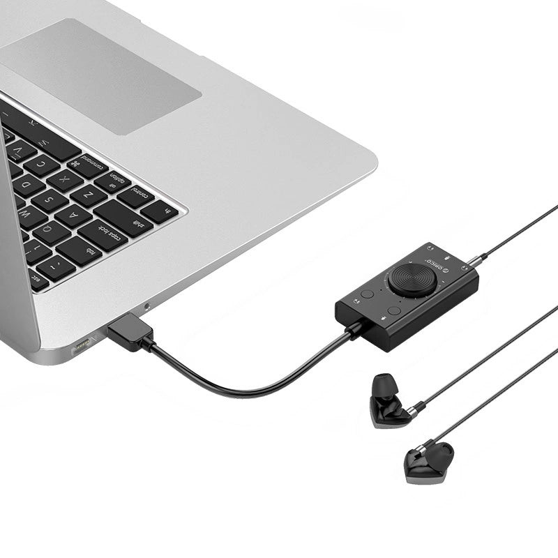 USB zvučna kartica Orico SC2, 3 x Jack 3.5mm, Crna