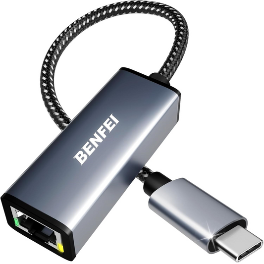 Benfei mrežna kartica, RJ45, USB-C, Siva