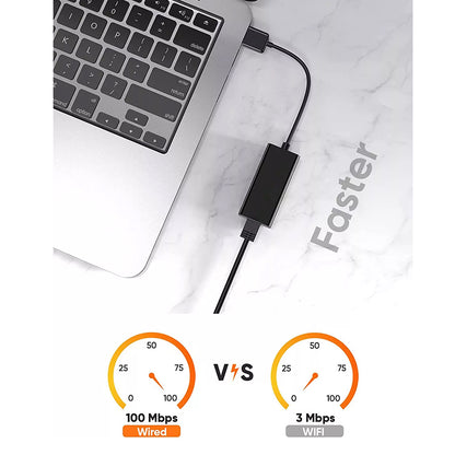 Mrežna kartica Techsuit AC19, RJ45, USB, Crna