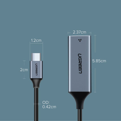 Mrežna ploča UGREEN CM199, RJ45, USB-C, Siva