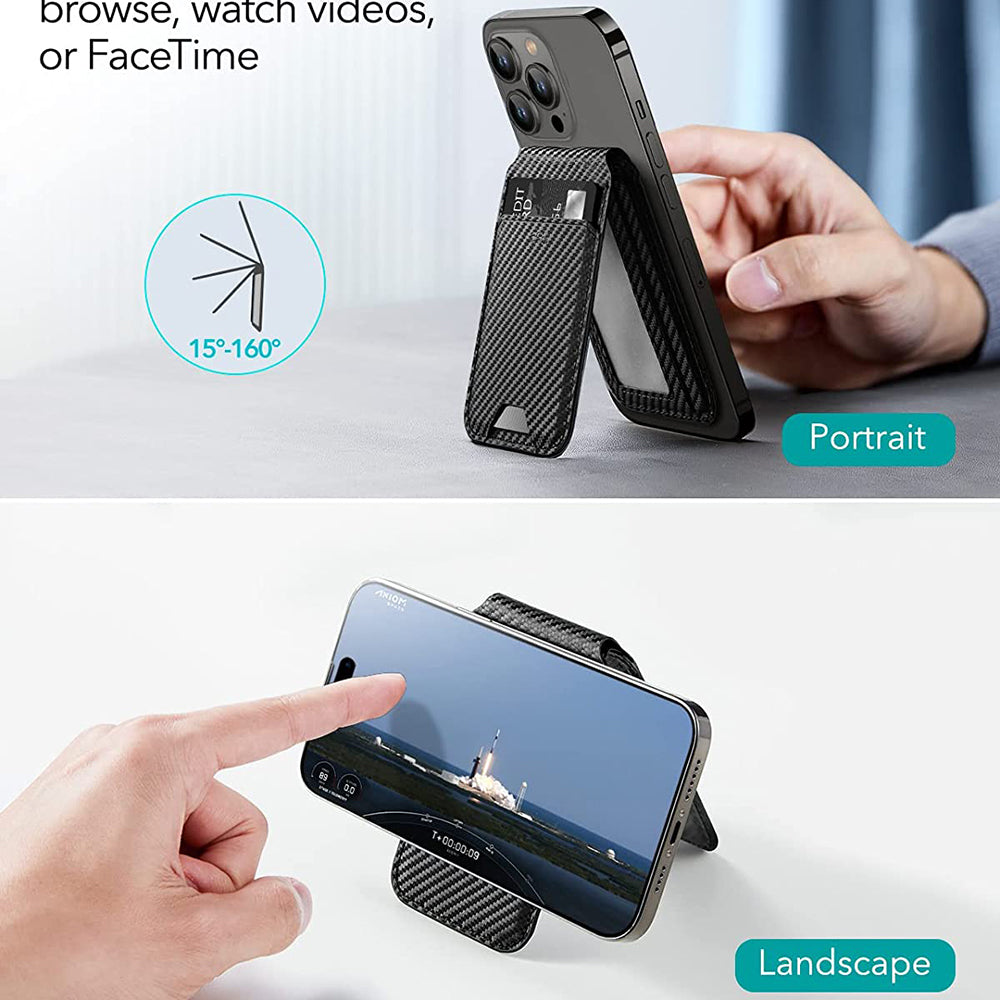 Portofel Magsafe, ESR, Carbon, Crni