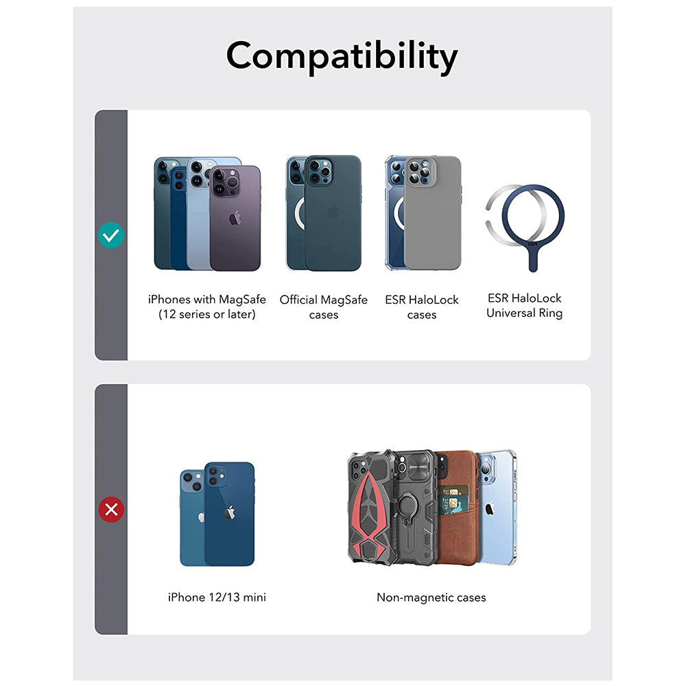 Portofel Magsafe, ESR, Carbon, Crni