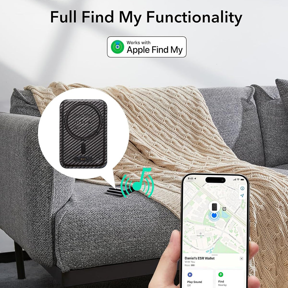 Novčanik Magsafe, ESR, Classic Geo Carbon, Crni