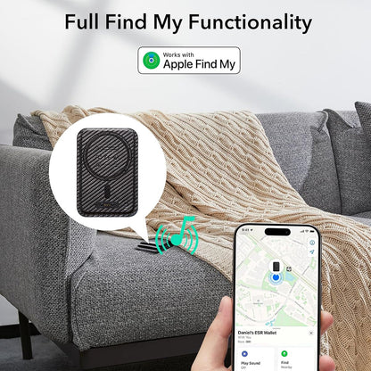 Novčanik Magsafe, ESR, Classic Geo Carbon, Crni