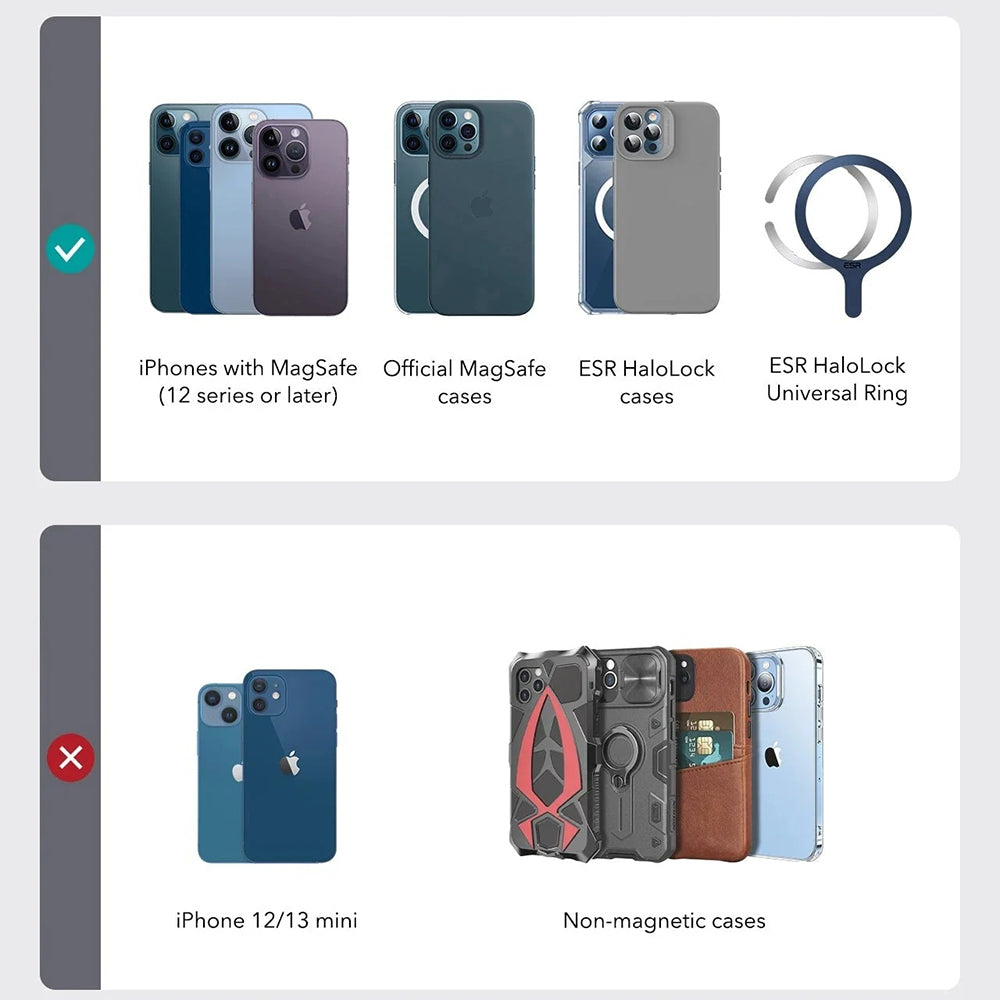 Portofel MagSafe, ESR, Findy my Wallet 3C, Crni