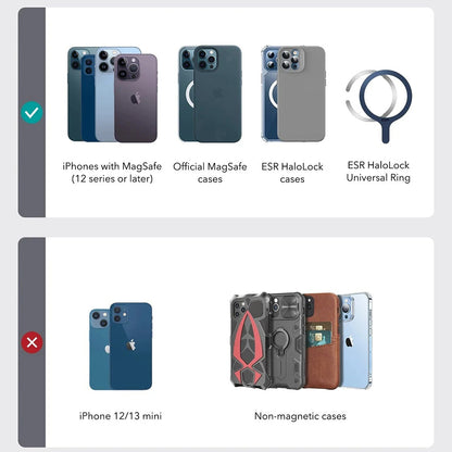 Portofel MagSafe, ESR, Findy my Wallet 3C, Crni