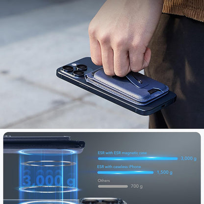 Portofel Magsafe, ESR, Findy my Wallet, Bleumarin