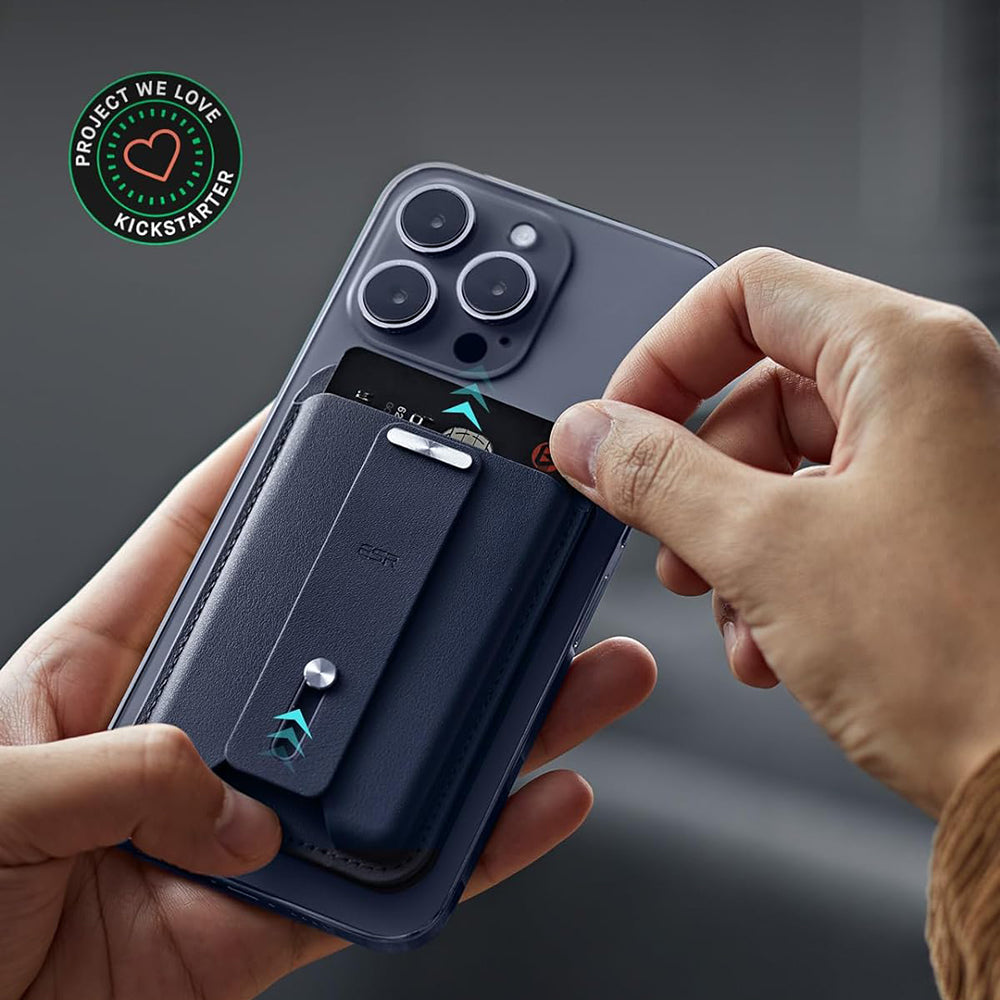 Portofel Magsafe, ESR, Findy my Wallet, Bleumarin