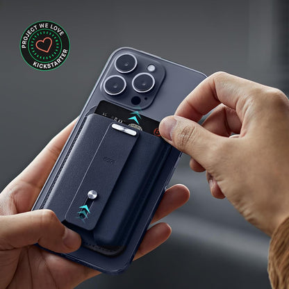 Portofel Magsafe, ESR, Findy my Wallet, Bleumarin