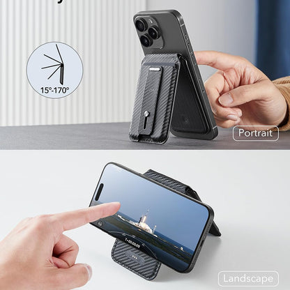 Portofel Magsafe, ESR, Findy my Wallet Carbon, Crni