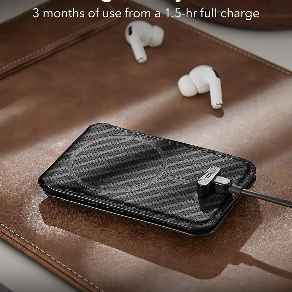 Portofel Magsafe, ESR, Findy my Wallet Carbon, Crni
