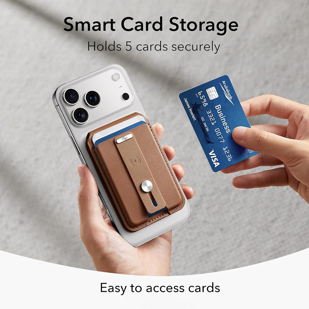 Portofel MagSafe, ESR, Findy my Wallet 5C, Braon
