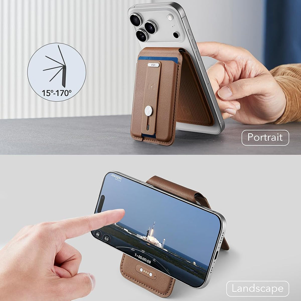 Portofel MagSafe, ESR, Findy my Wallet 5C, Braon