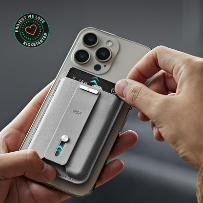 Portofel Magsafe, ESR, Findy my Wallet, Sivi